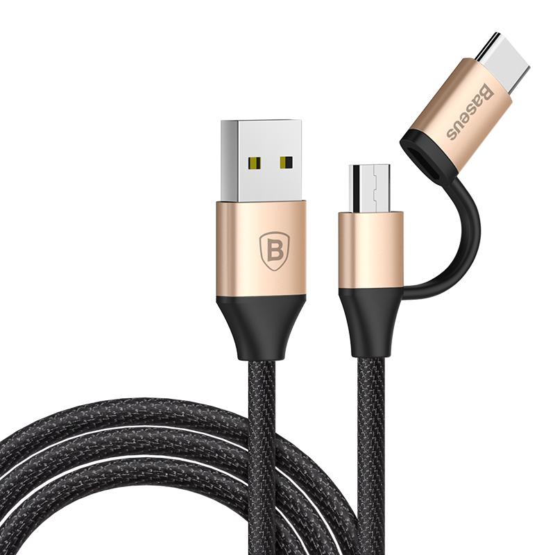 Baseus Yiven 2-1 Cable Micro / Type C 1M