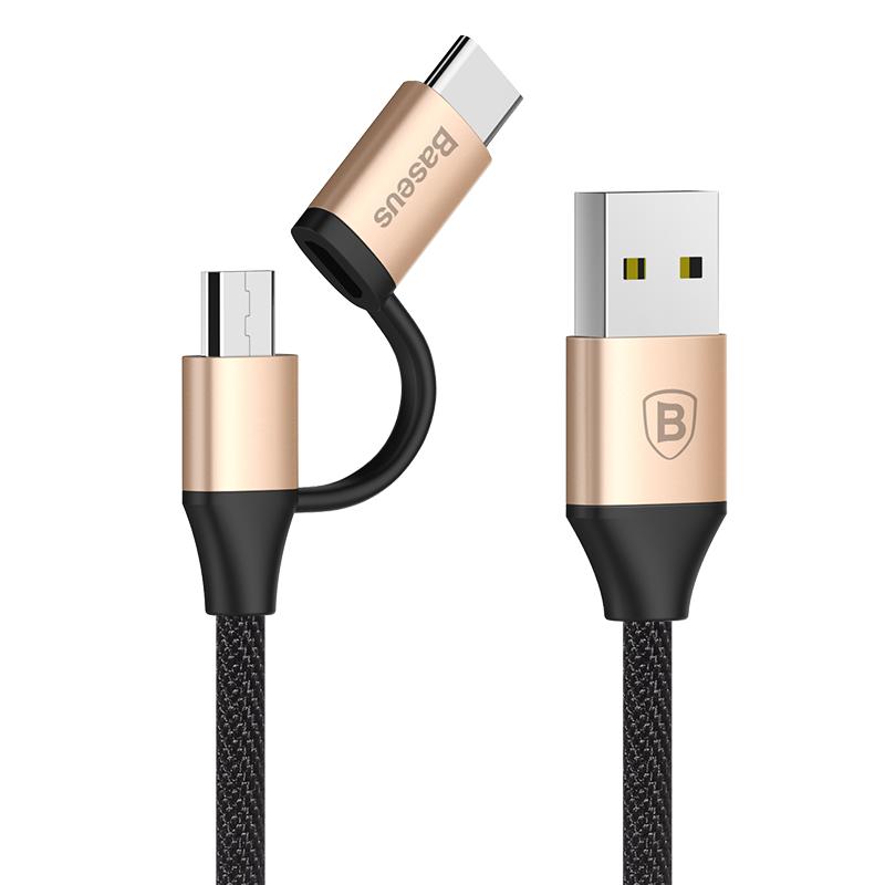 Baseus Yiven 2-1 Cable Micro / Type C 1M