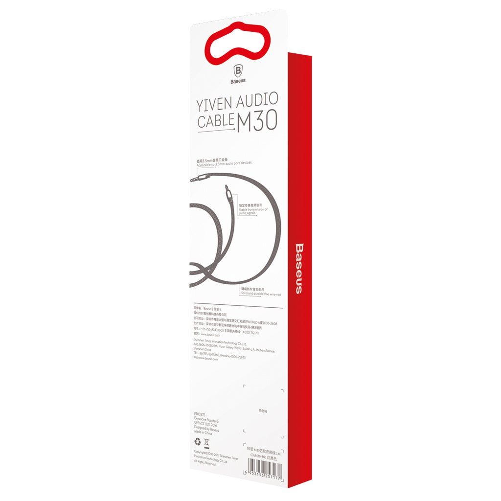 Baseus Yiven Audio Cable M30 1M Red+Blk