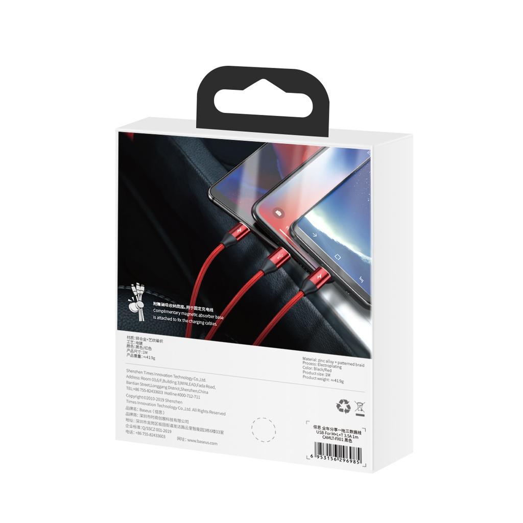 Baseus Car Co-Sharing Cable Usb For M+L+T 3.5A 1M