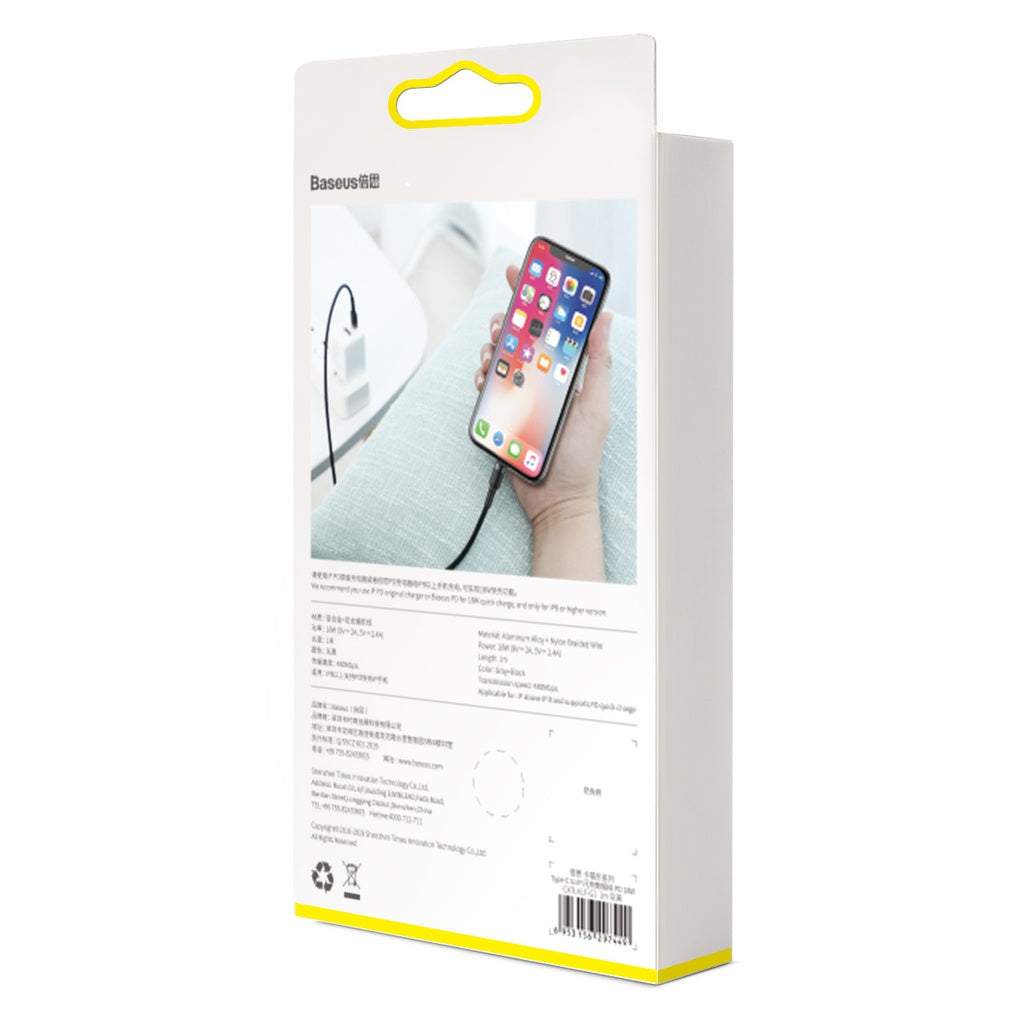 Baseus Cafule Cable Type-C To Ip Pd 18W 1M