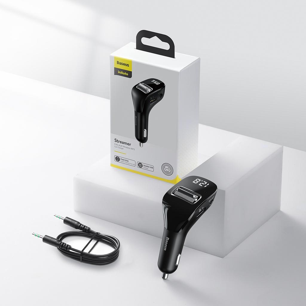 Baseus Streamer F40 Aux Wireless Mp3 Car Charger