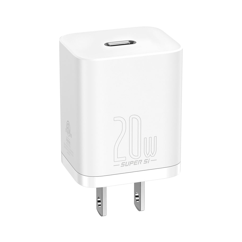 Baseus Super Si Quick Charger Type-C 20W Us Sets (Suit For Ip12)