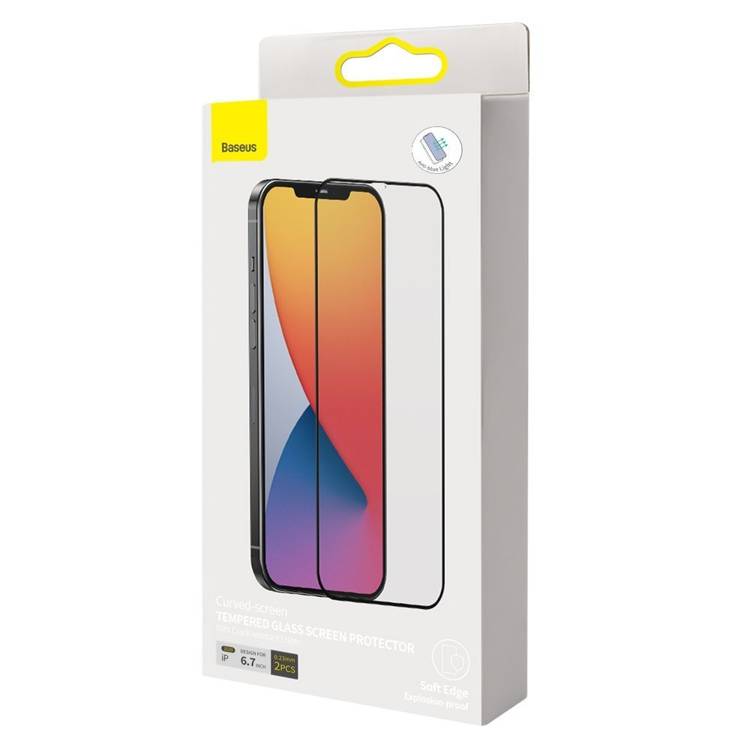 Baseus 0.23 Mm Anti-Blight Tg Film 2Pk For Ip12 Pro Max 6.7In