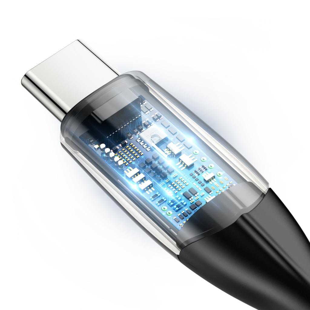 Baseus Horizontal Data Cable(With An Indicator Lamp)Usb For Type-C 3A 1M