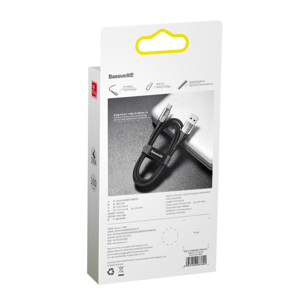 Baseus Horizontal Data Cable(With An Indicator Lamp)Usb For Type-C 3A 1M