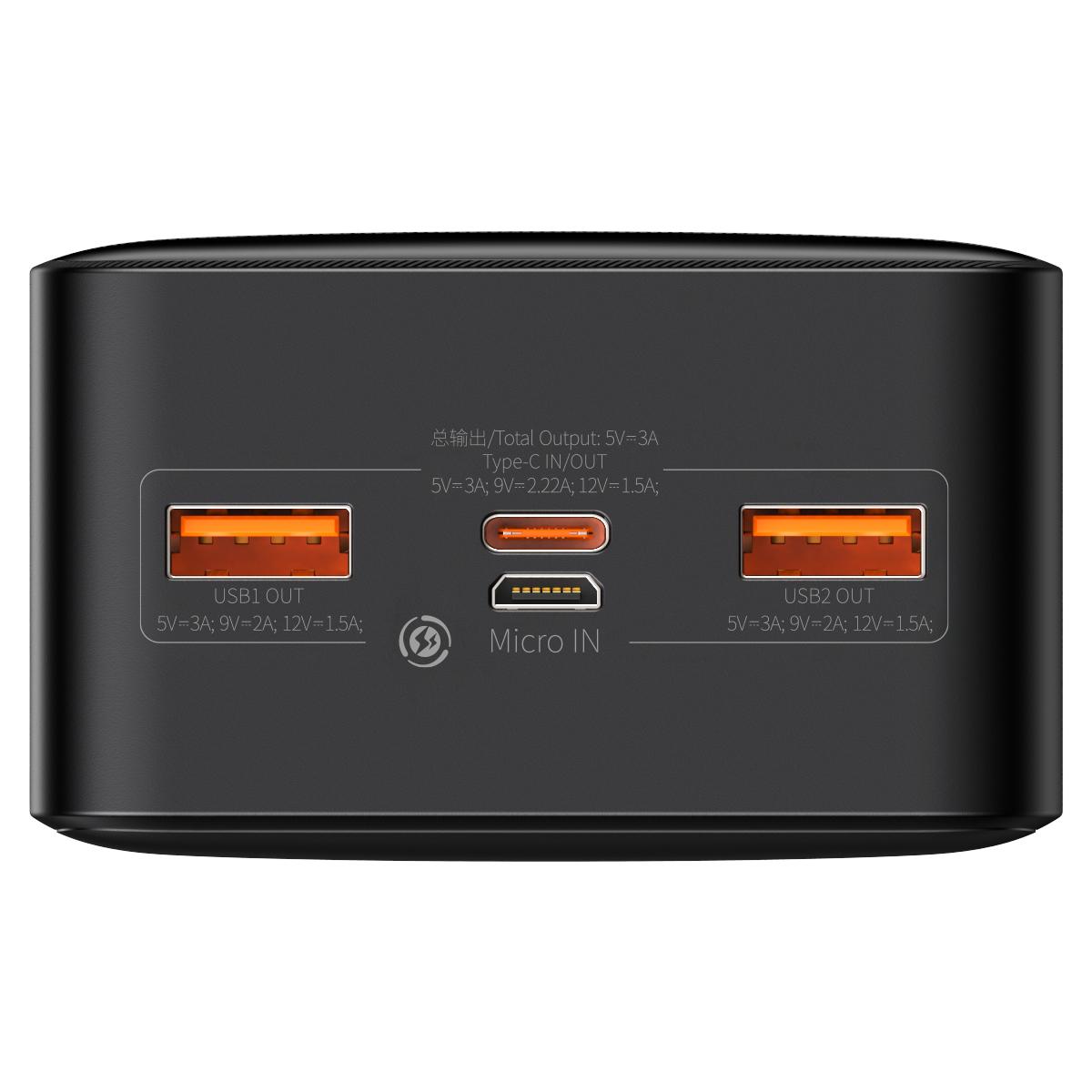 Baseus Bipow Digital Display Power bank 30000mAh 20W (NE)-Black