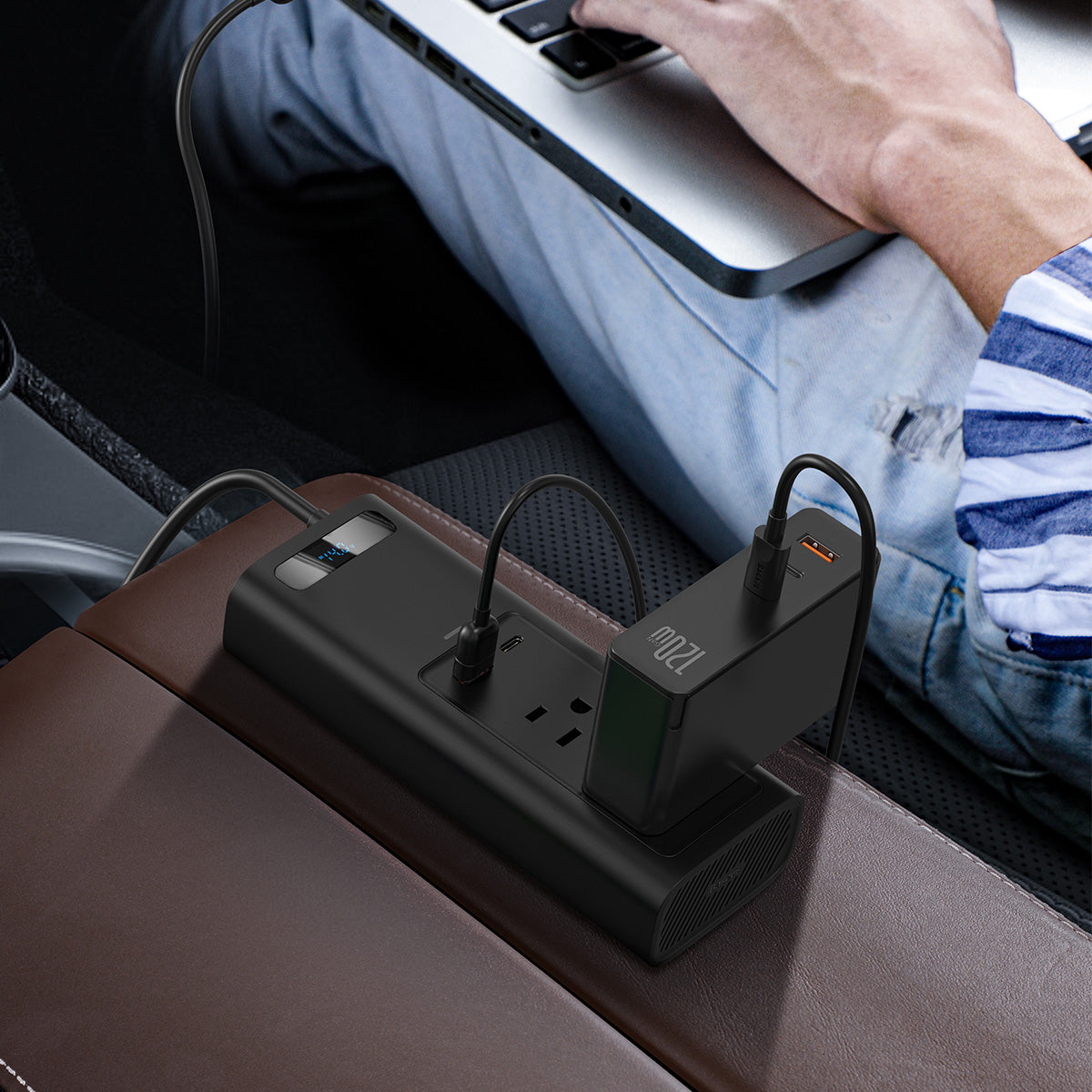 Baseus In-car Inverter 150W (110V US) Black