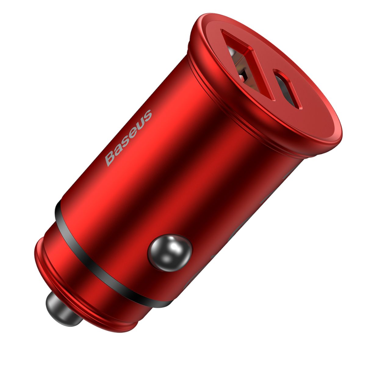 Baseus Circular Metal A+C 30W PPS Car Charger Red
