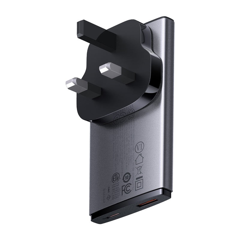 Baseus GaN5 Pro Ultra-Slim Fast Charger C+U 65W Overseas Edition - Gray