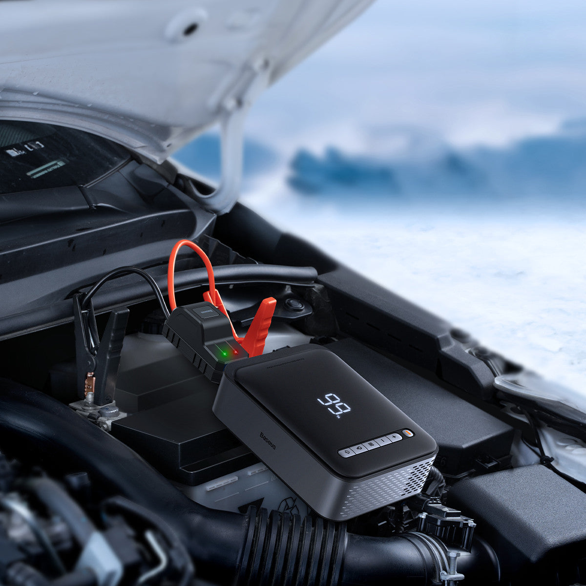 BASEUS SUPER ENERGY 2-IN-1 JUMP STARTER(1000A)BLACK