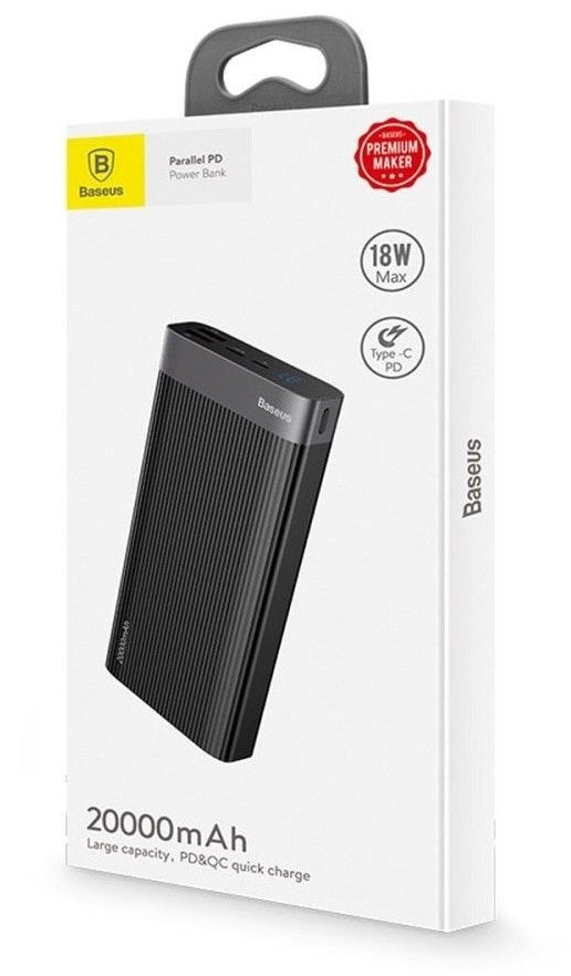 Baseus Parallel T-C Qc3.0 Power Bank 18W 20000 Mah