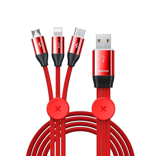 Baseus Car Co-Sharing Cable Usb For M+L+T 3.5A 1M
