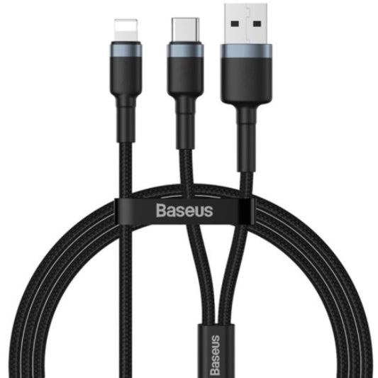Baseus Cafule Usb Type-C 2-In-1 Pd Cable 18W 1.2M Gray