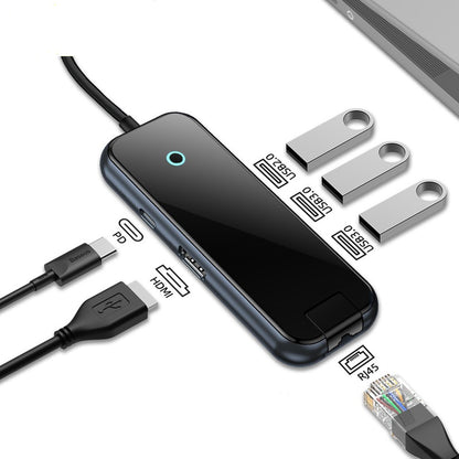 Baseus Hub 6in1 AcmeJoy series USB-C to 2xUSB 3.0 + USB 2.0 + USB-C PD + HDMI + RJ45 Grey