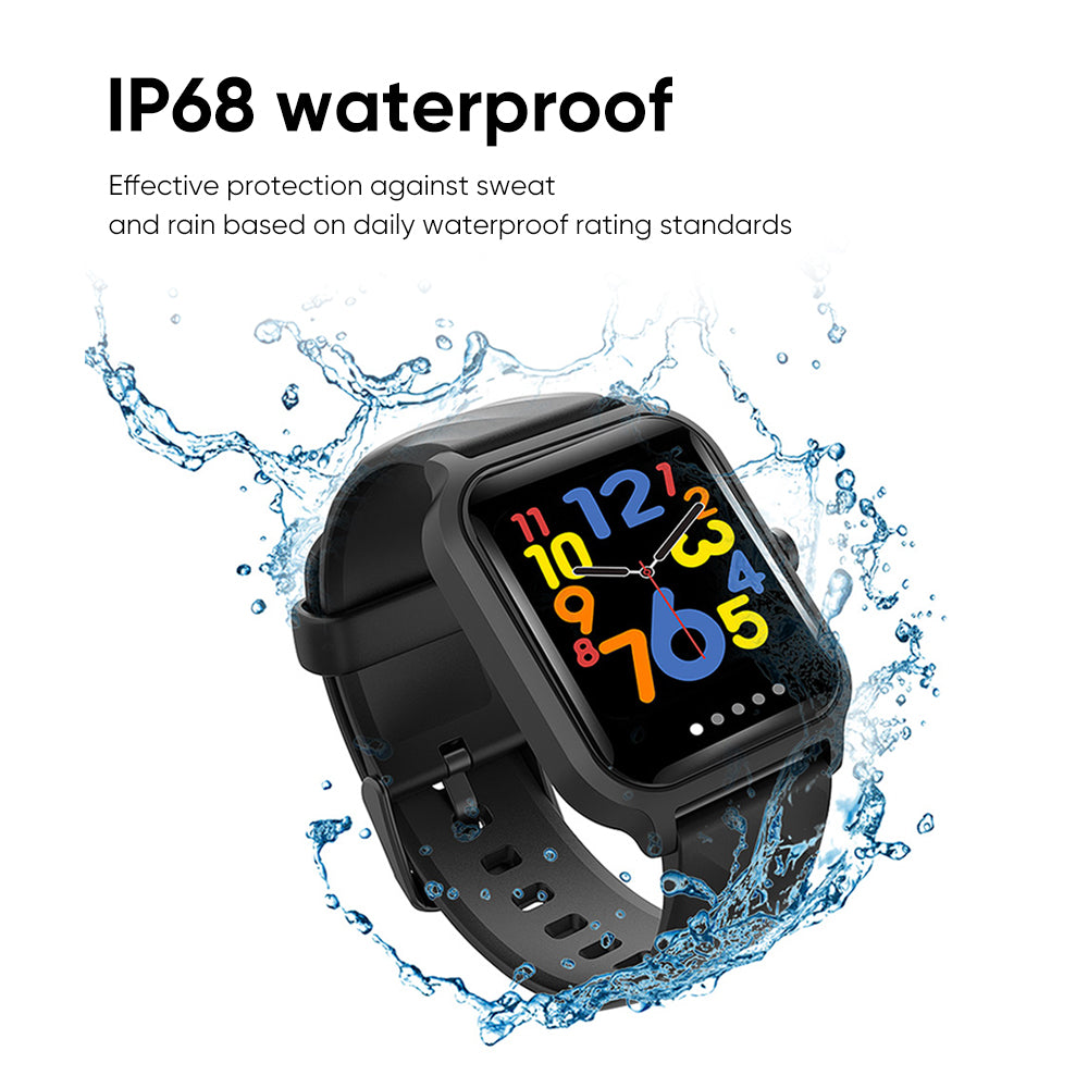 Miccell Smart Watch Ultra-Wide Viewing Angle SM02 Black