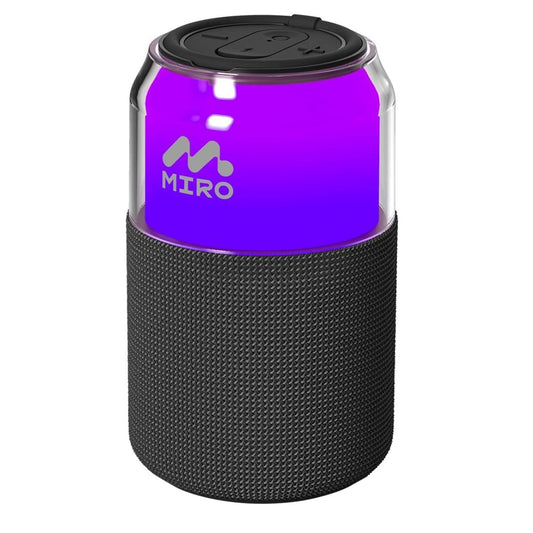 Miro - P1 LED Ambient Lighting Portable Stereo Speaker TWS Wireless - Black
