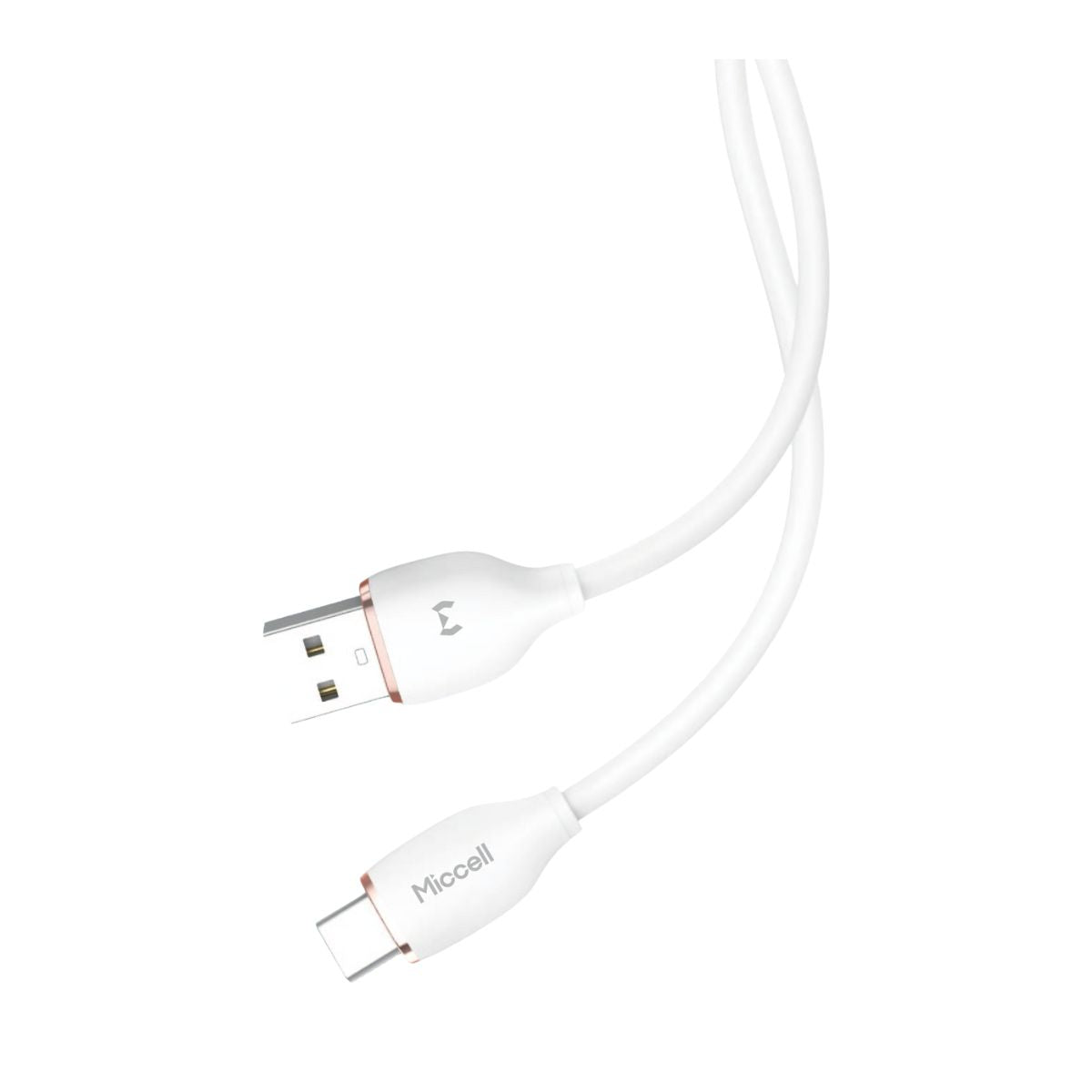 Miccell VQ-D09 Fast Charging Data Cable USB To - C 6A 1.5M 5FT - White