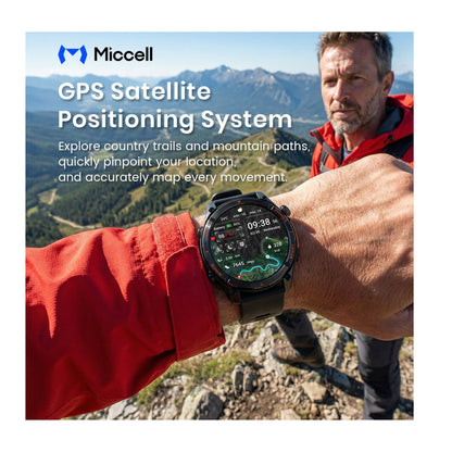 Miccell Smart Watch Water Resistance & GPS SM16 Black