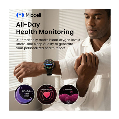 Miccell Smart Watch Water Resistance & GPS SM16 Black