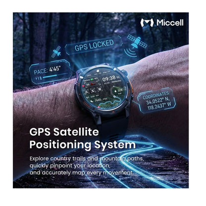 Miccell Smart Watch Water Resistance & GPS SM16 Black