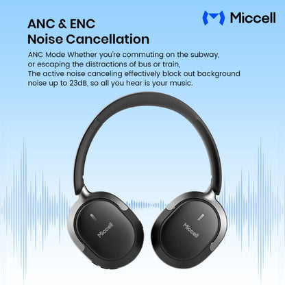 Miccell VQ-B19 Wireless Headphone 6.0 ANR Black