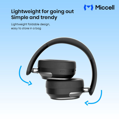 Miccell VQ-B19 Wireless Headphone 6.0 ANR Black