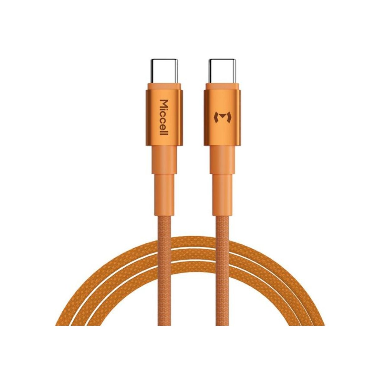 Miccell VQ-D34 - 60W Super-Fast Charging Cable C to C 60W 3A 5FT - ORANGE