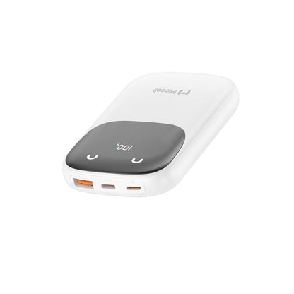Miccell P16 Power Bank w/3 Built-in Cables 10000 mAh 22.5W - White