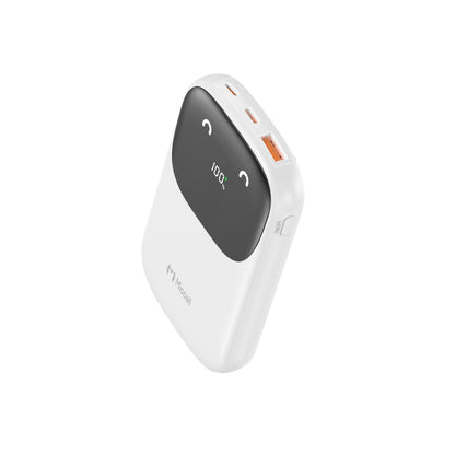 Miccell P16 Power Bank w/3 Built-in Cables 10000 mAh 22.5W - White