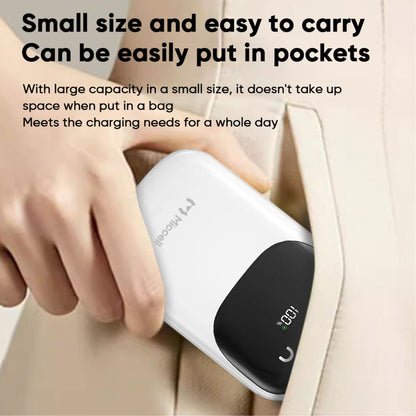 Miccell P16 Power Bank w/3 Built-in Cables 10000 mAh 22.5W - White