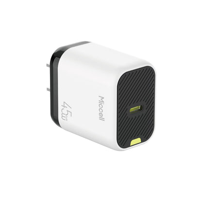 Miccell VQ-T18 GaN Fast Charger 1C 45W With C-TO-C 100W 1M Cable White