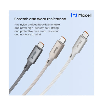 Miccell VQ-D169 Fast Charging Data Cable C To C 240W 1.5M 5FT- White