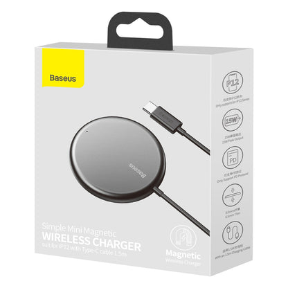 Baseus Simple Mini Magnetic Wireless Charger (Suit For Ip12)